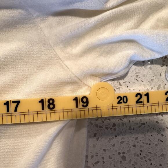 J. Jill White Long Sleeve Stretch Tunic Top L  Minimalist Layering Soft Stretch - Picture 7 of 8